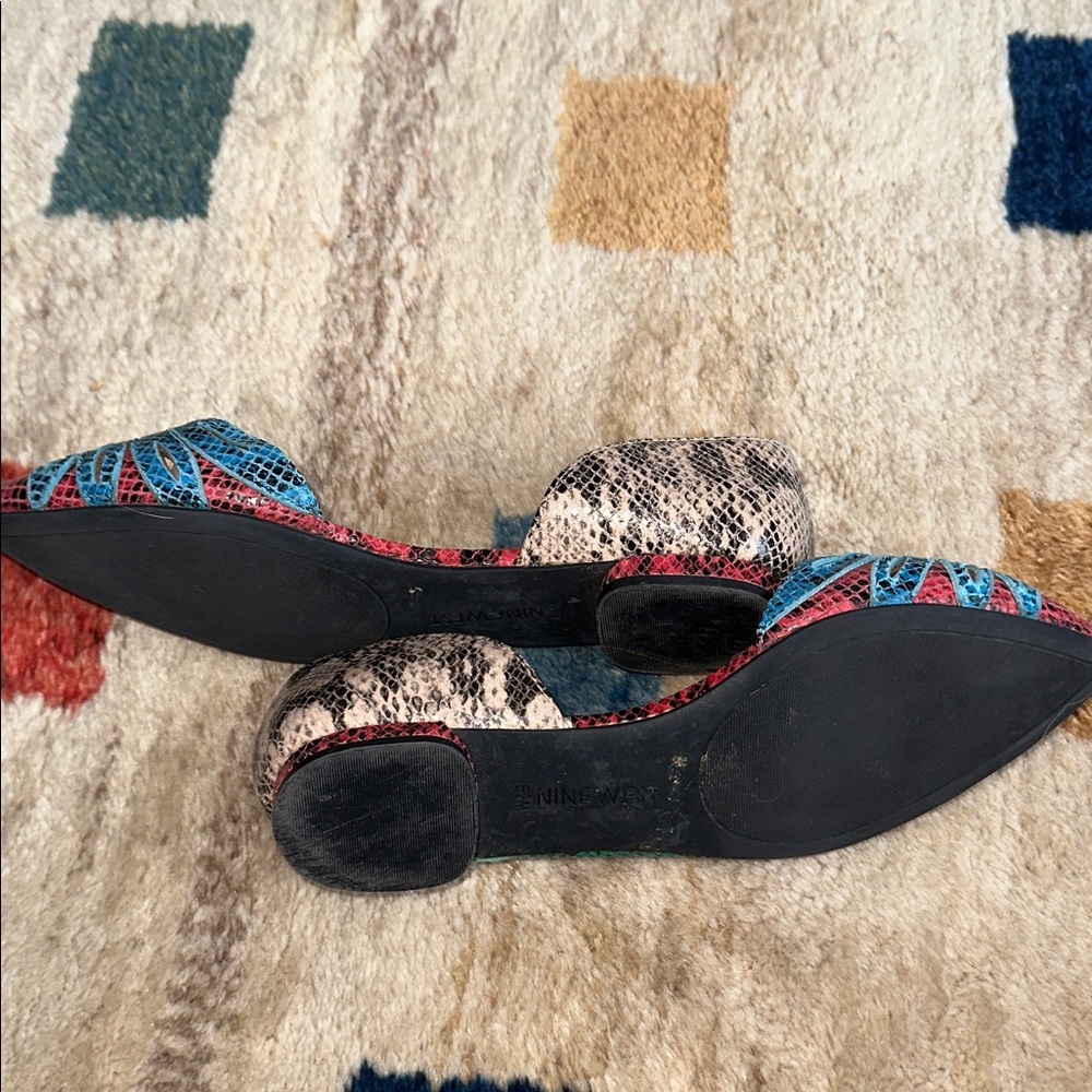 Nine West Multicolor Snakeskin Flats d’orsay - Picture 10 of 10